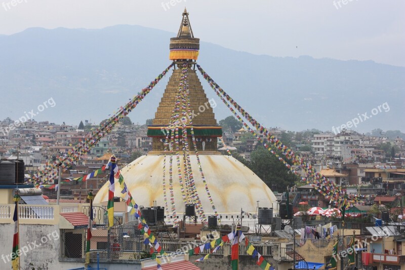 Nepal Kathmandu Boudhanath Stupa Sanctuary