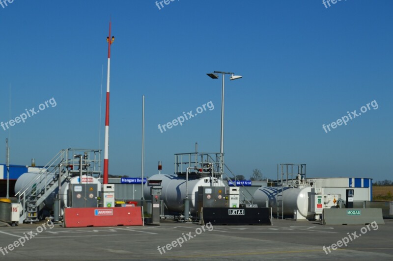 Airport Tank Farm Hangars Kerosene Radio Mast