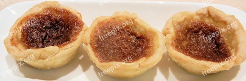 Butter Tarts Brown Sugar Filling Pastry Sweet Sugar