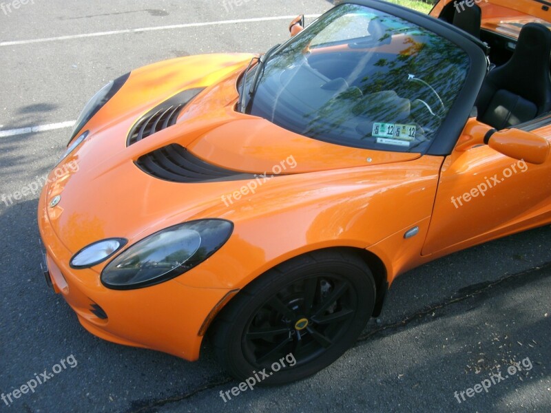 Lotus Car Orange Convertible Cool Car