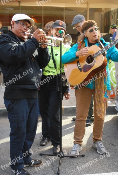 Musicians Street Band Group Instruments Live