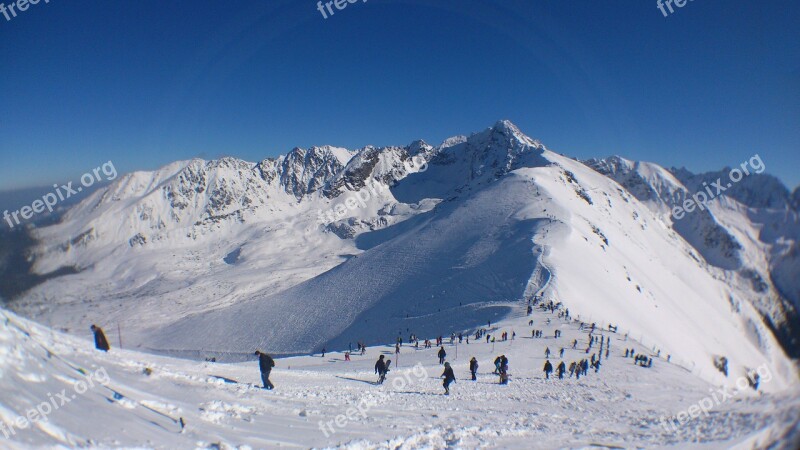 Tatra Mountains Range Peak Snow