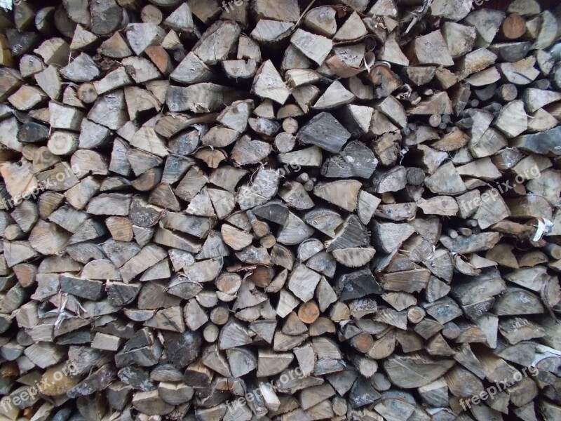 Wood Logs Cup Heating Wood Pile