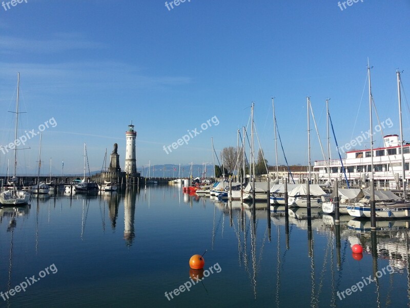 Lindau Port Lake Constance Bavaria Lake