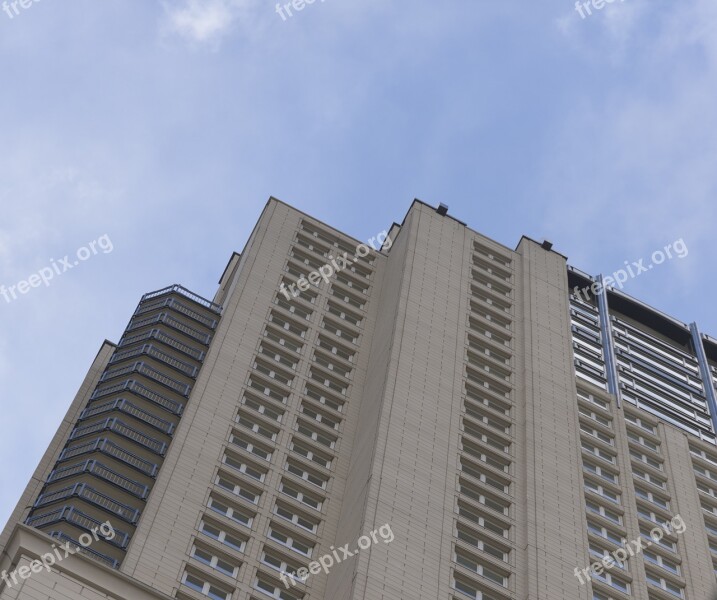 Architecture Building Sky Clouds Blue