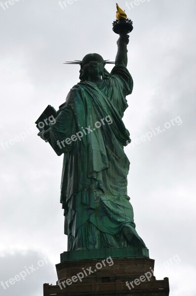 Statue If Liberty Usa New York Freedom July 4th