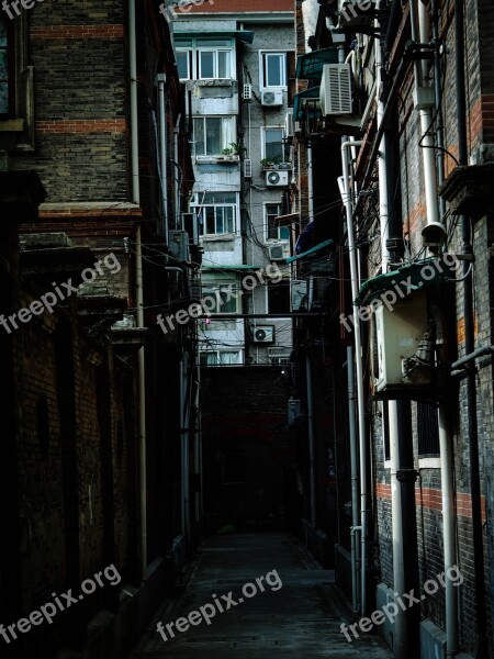 People's Republic Of China Shanghai Apartments Alley Landscape