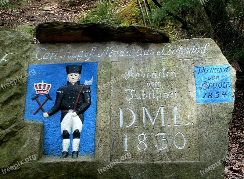 Stone Memorial Stone Bergmann Ore Mountains Free Photos