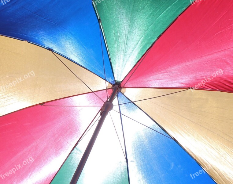 Parasol Colorful Linkage Shade Tree Sunlight