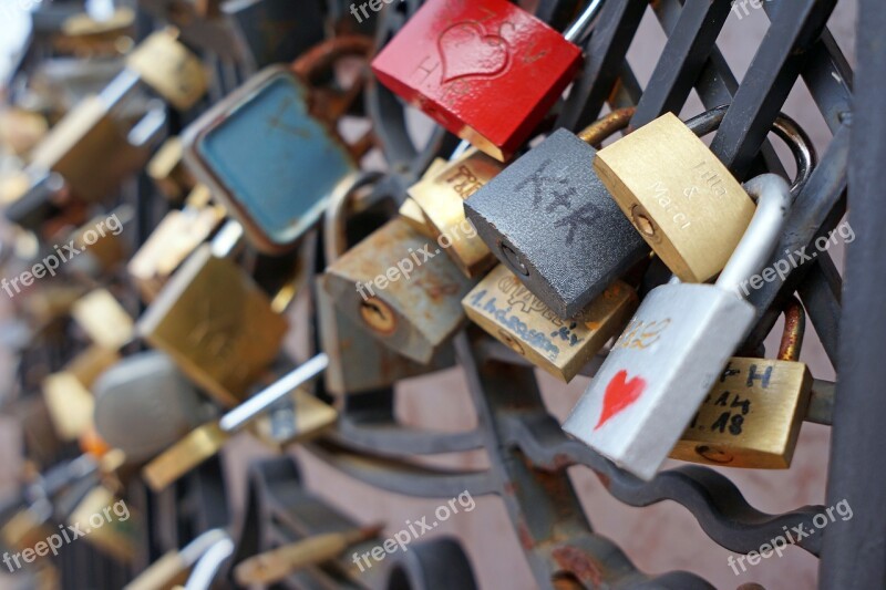 Padlock Lock Love Grid Free Photos