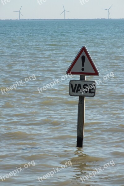 Noirmoutier Island Panel Vase Sea Wind Turbine