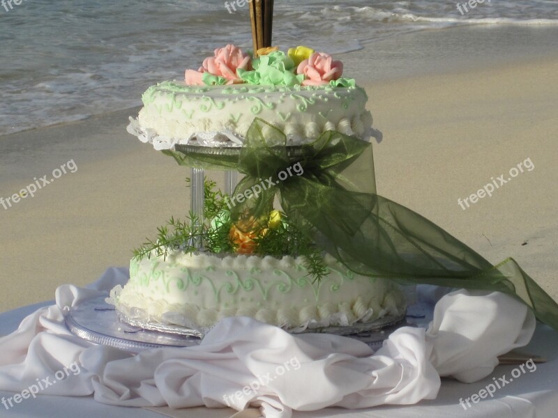 Beach Cake Marriage Grenada Grand Anse