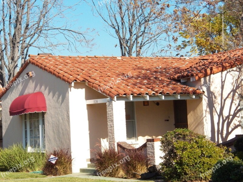 House Cottage Building Architecture Red Tile Roof