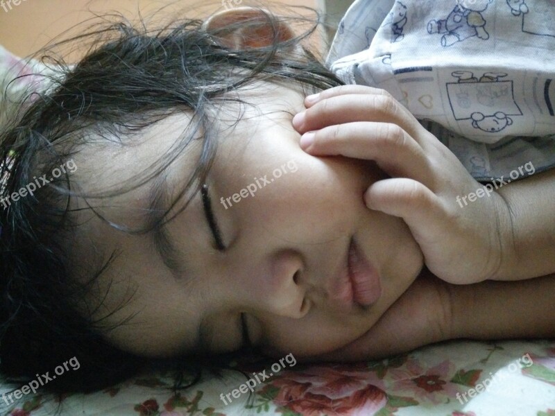 Kids Little Girl Sleeping Free Photos