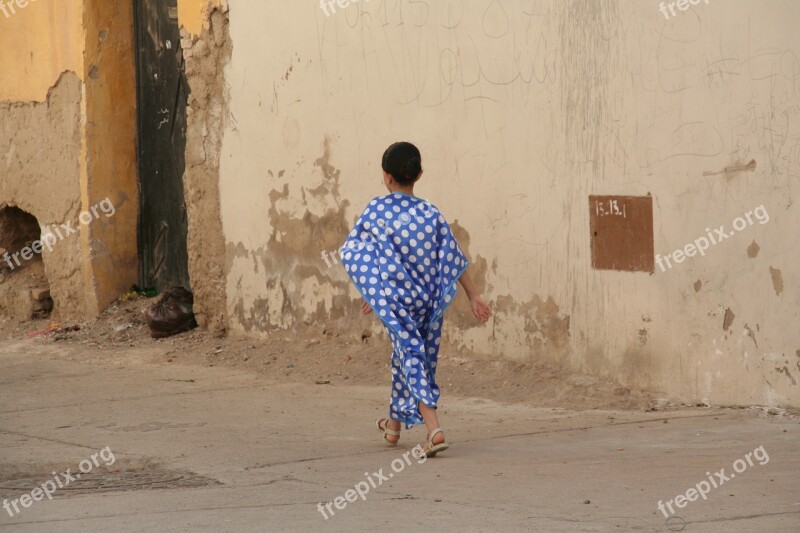 Morocco Street View The Little Girl Free Photos