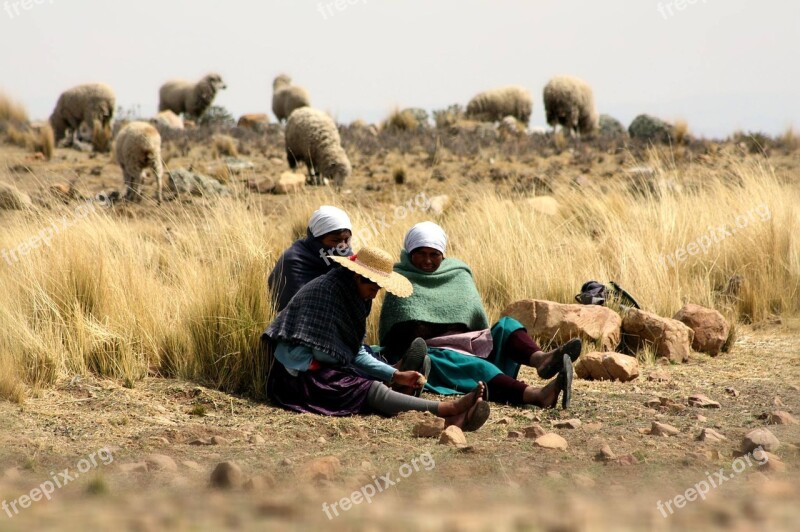 Women Resting Tiraque Cochabamba Bolivia