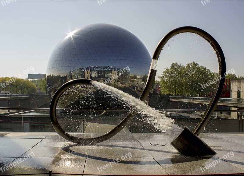 Water Composition Sphere Reflection Architecture