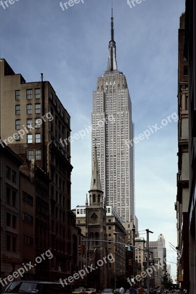 Empire State Building Manhattan Nyc Urban Skyscraper