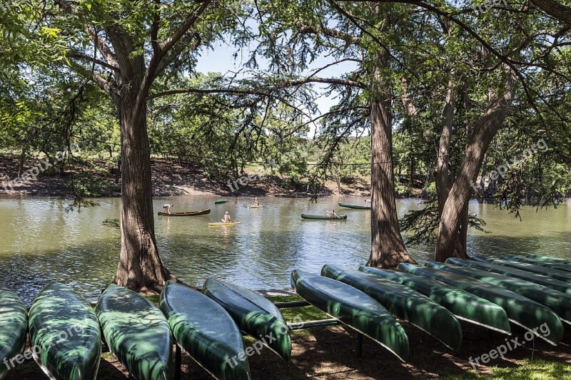 Canoes Water River Boats Outdoor