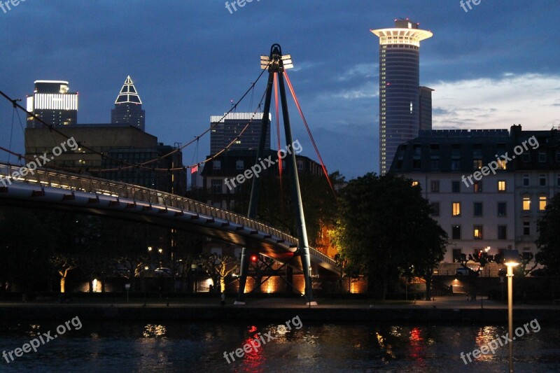 Frankfurt Bridge Pedestrian Bridge Lighting Main