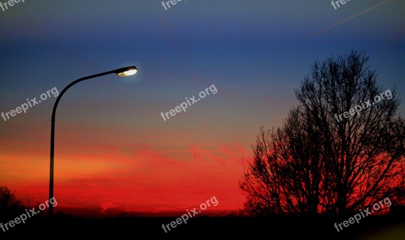 Afterglow Evening Sky Sunset Abendstimmung Sky