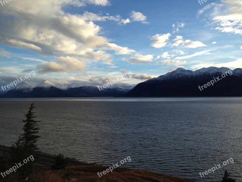 Canada Lake Mountain Nature Sunset