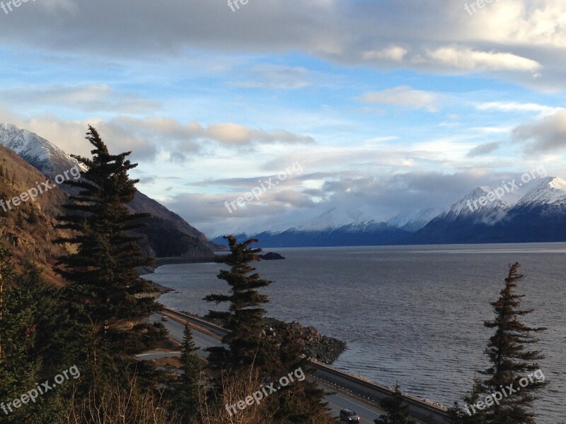 Canada Lake Mountain Nature Sunset