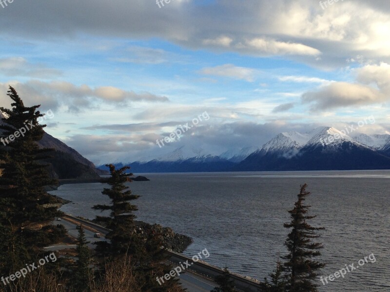 Canada Lake Mountain Nature Sunset