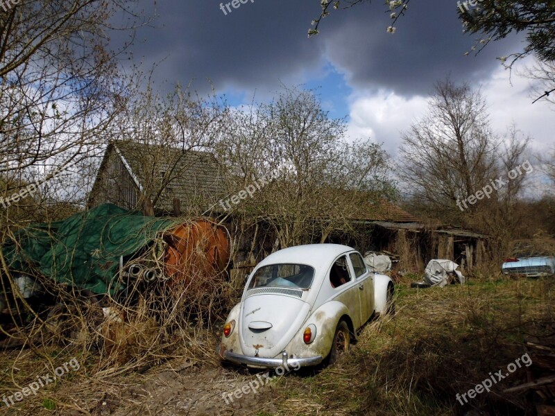 Car Cemetery Scrap Wreck Junkyard Rust