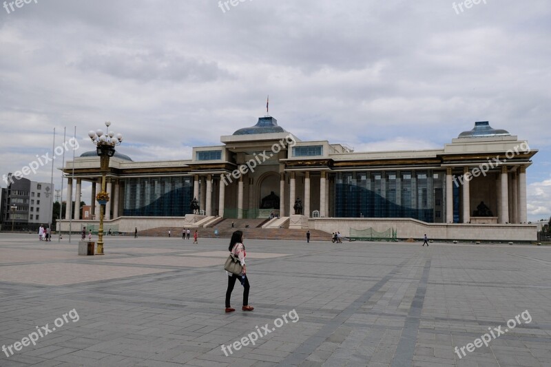 Mongolia Ulan Bator Capital Hauptplatz Free Photos