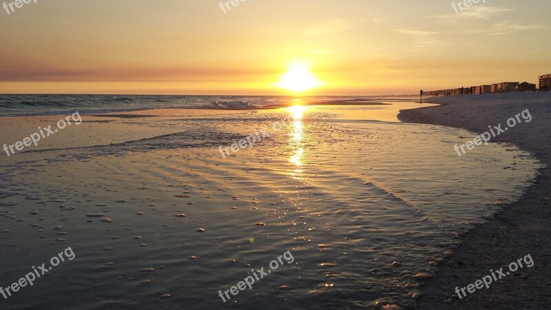 Calm Ripples Reflection Beach Free Photos