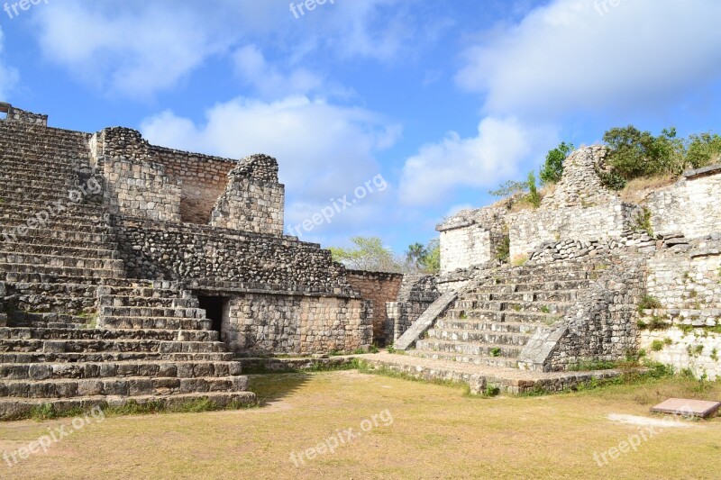 Mexico Pyramid Maya Quintana Roo Free Photos