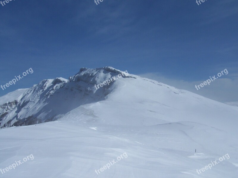 Mountain Snow Ski Hiking High Mountain