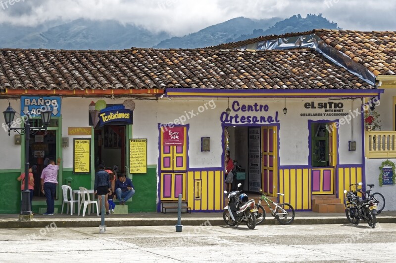 Colombia Salento Building Architecture Colonial Style