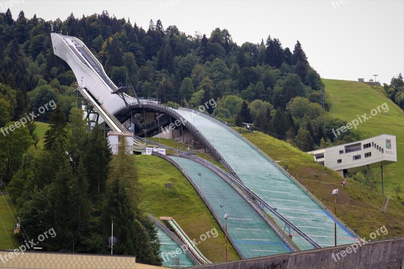 Hill Garmisch Partenkirchen Flight Winter Olympia