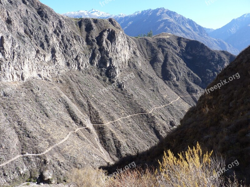 Colca Canyon Peru Landscape Free Photos