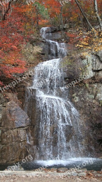 No Filter Waterfall Nature Water Autumn