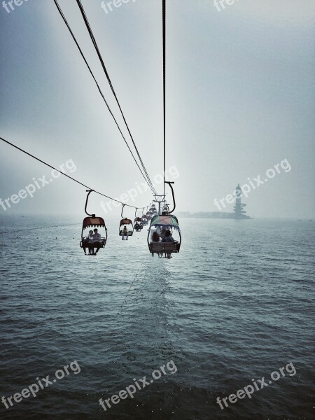 Cable Car Sea Qingdao Landscape Island