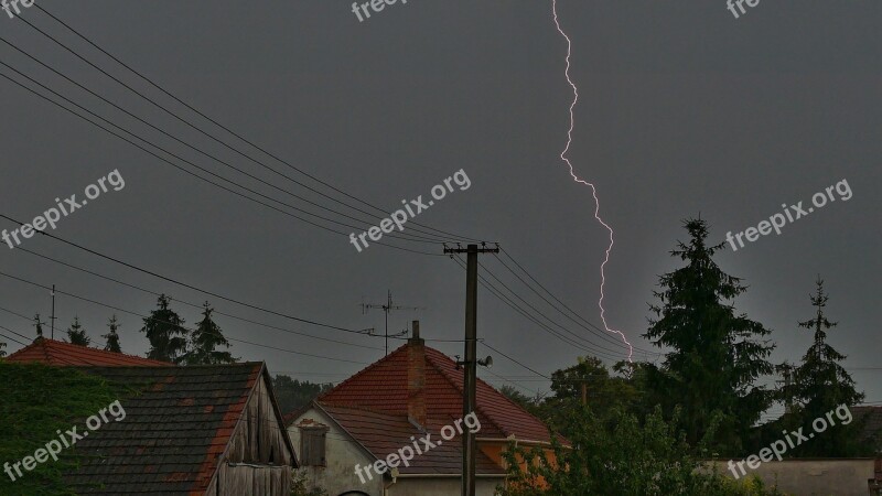 Storm Flash Houses Danger Weather