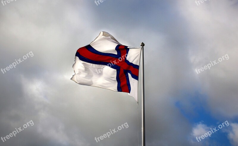 The Faroe Islands ' Flag Faroese Flag Merkid Faroe Islands National Community