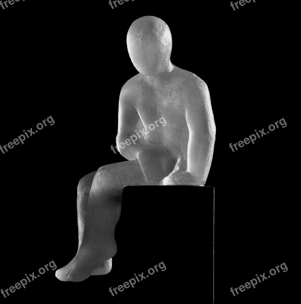 Glass Sculpture Art Body Figure