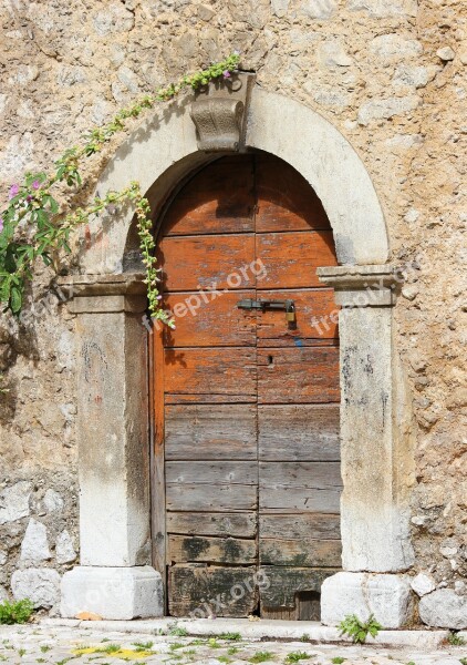 Ancient Door Old Wood Architecture