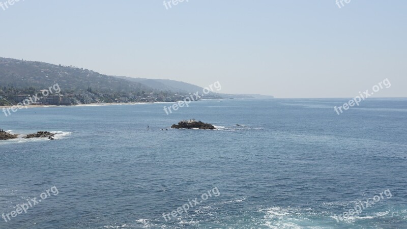 Dana Point Rocks Pacific Sky Ocean