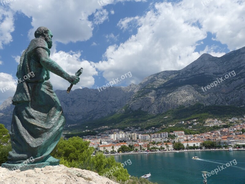 Makarska Croatia Mountains Saint Peter Holy