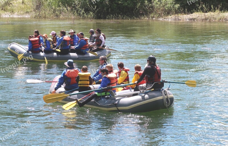 Rafting Boating Paddle Teamwork Boat