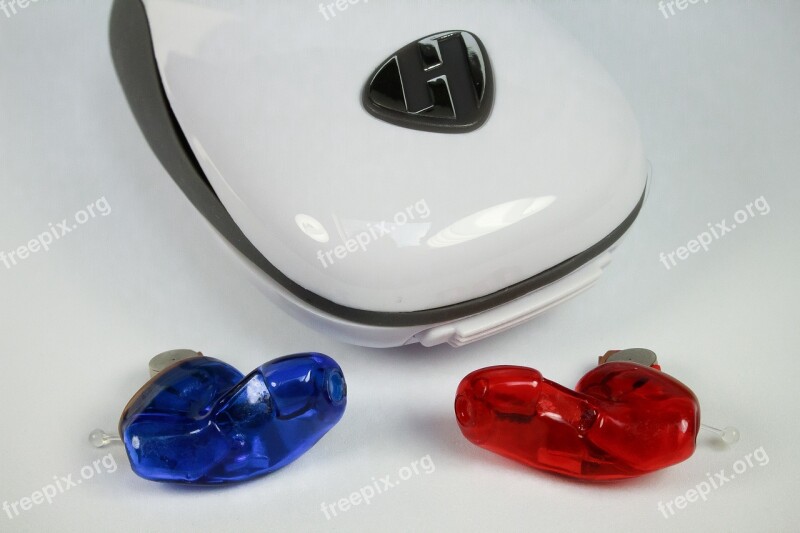 Hearing Aid Blue Red Next Right