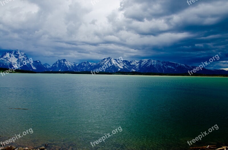 Lake Mountains Landscape Nature Scenic