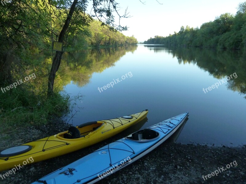 Kayak Water Nature Summer Outdoor