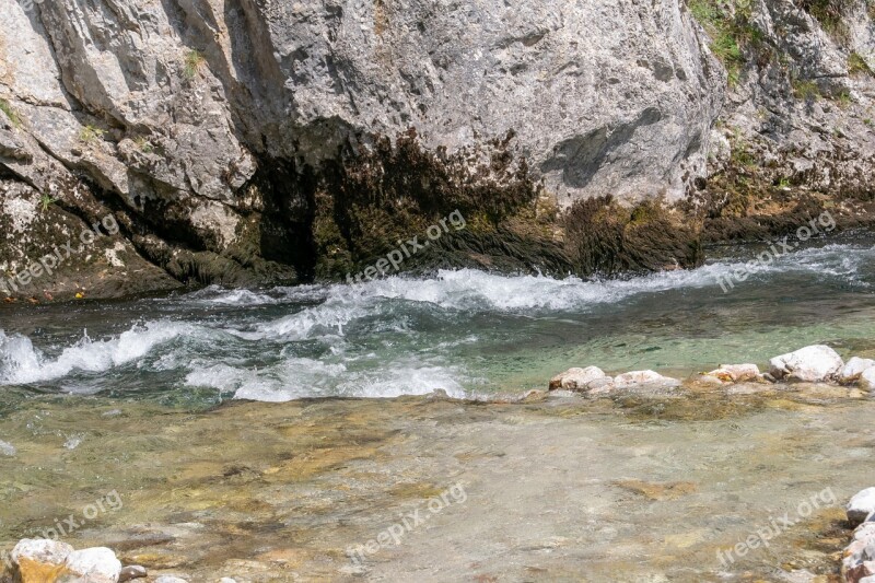 Beautiful Natural River Drinking Water Austria