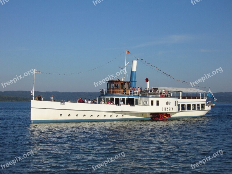 Paddle Steamer Ammersee Dießen Dießen Ship